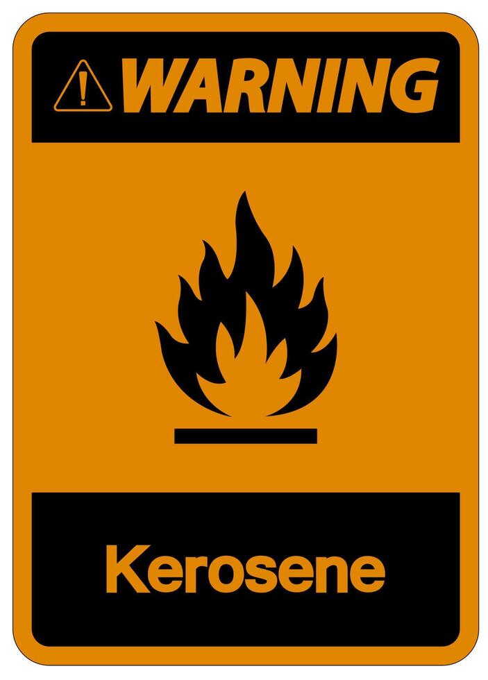 Warning Kerosene Symbol Sign On White Background vector