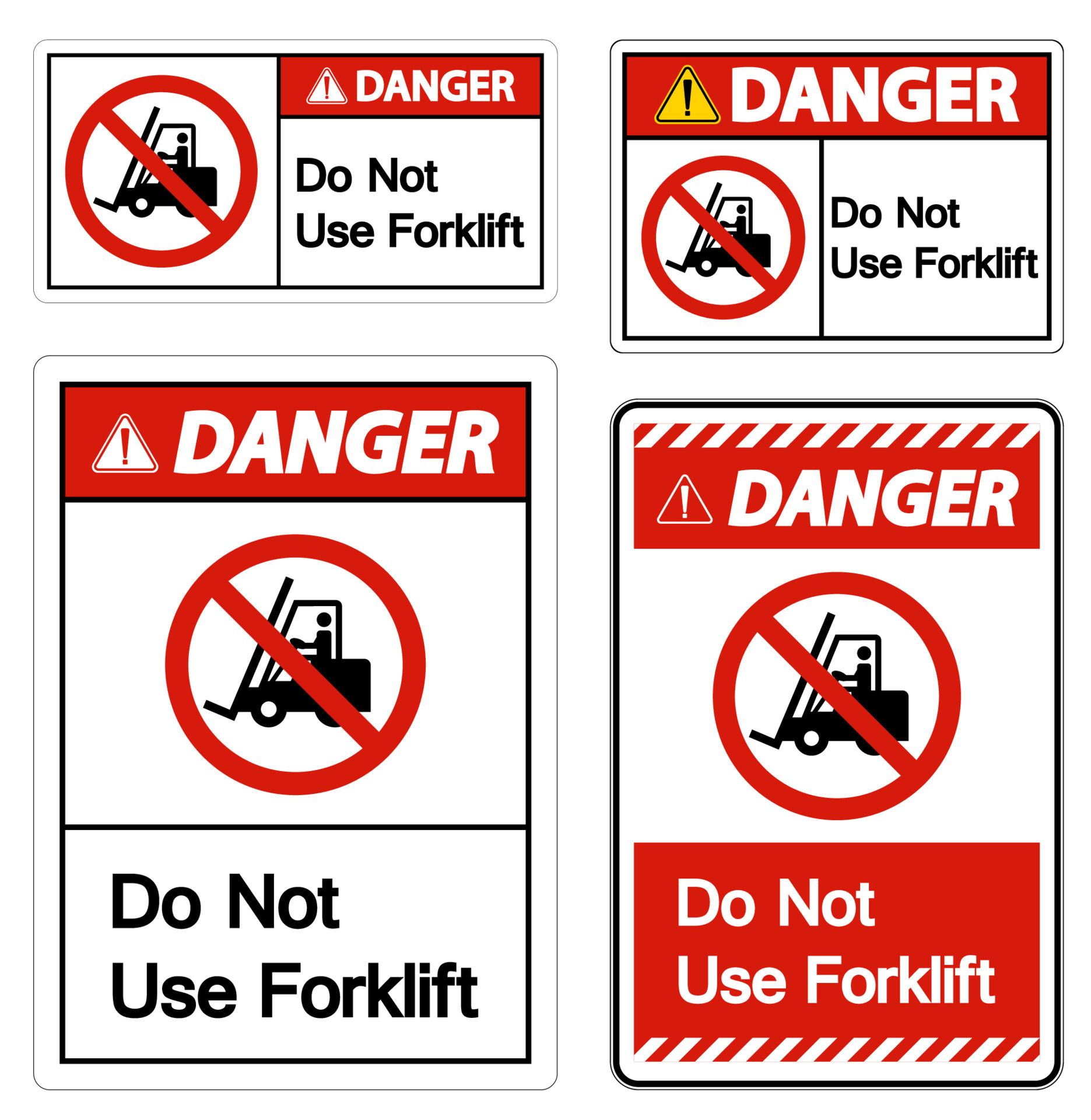 Danger do not use forklift sign on white background 5198694 vector art at vecteezy