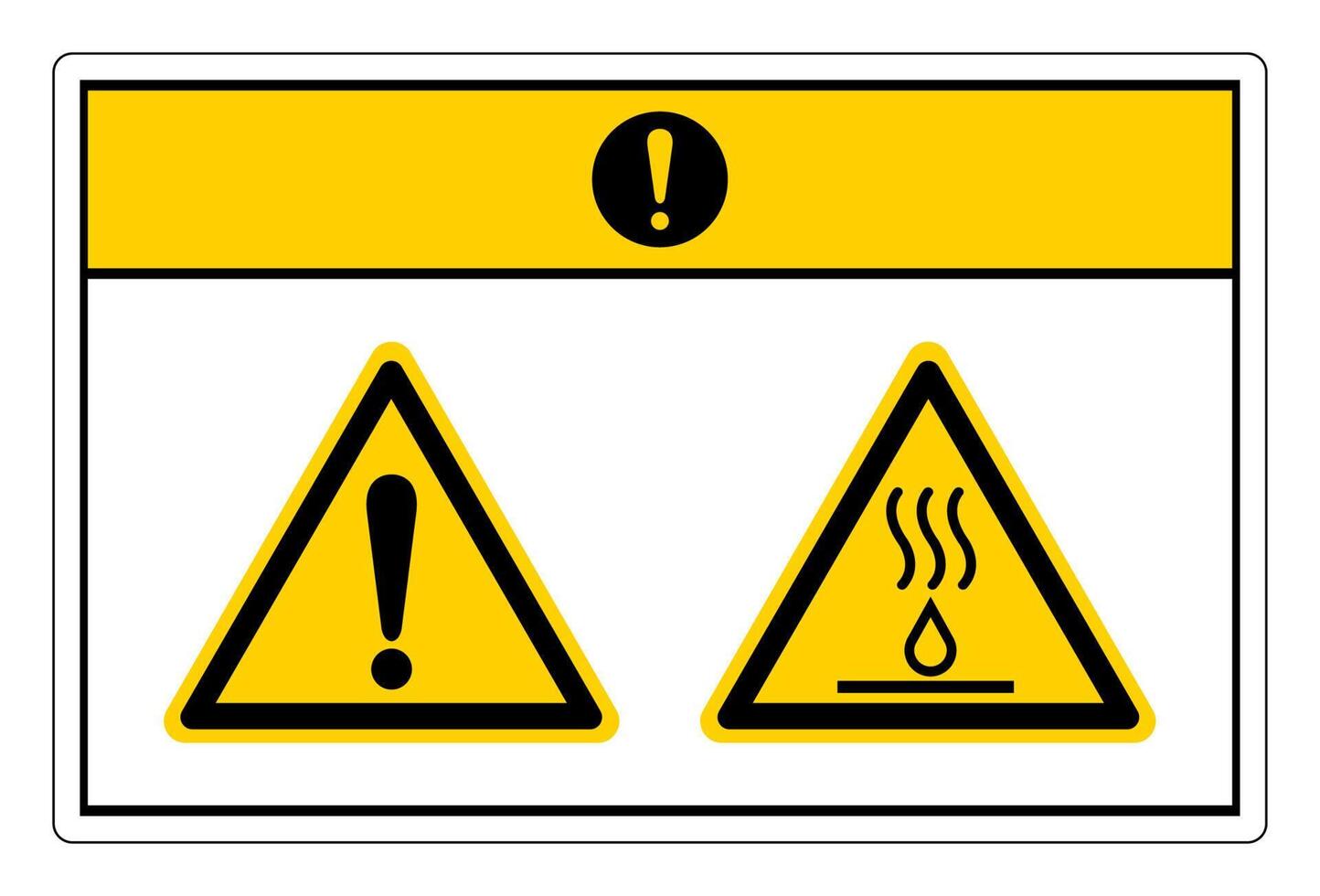 Caution Hot Liquids Burn Hazard Symbol Sign On White Background vector
