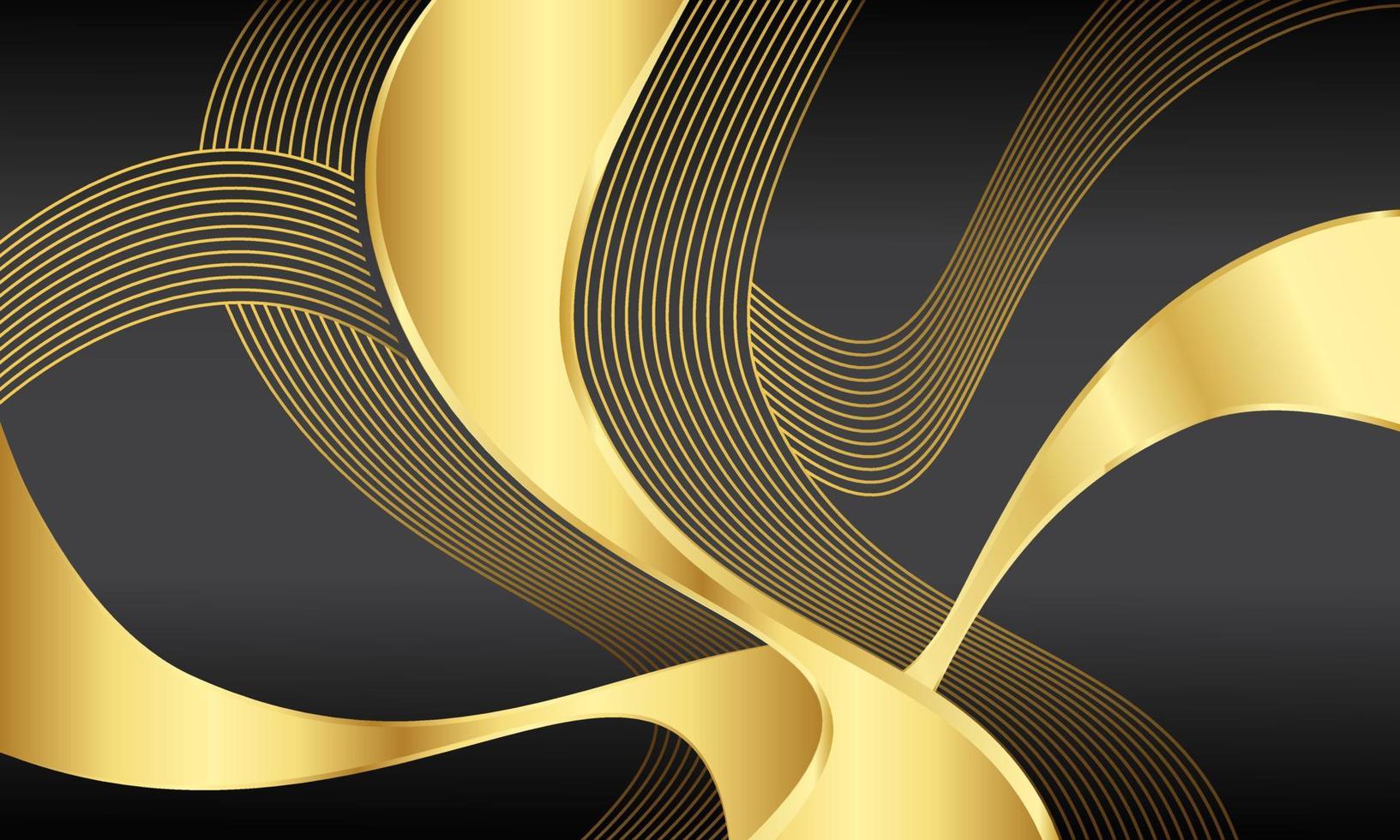 Curve Lines Vector Gold Light Background Good for Business, Web or Presentation Template