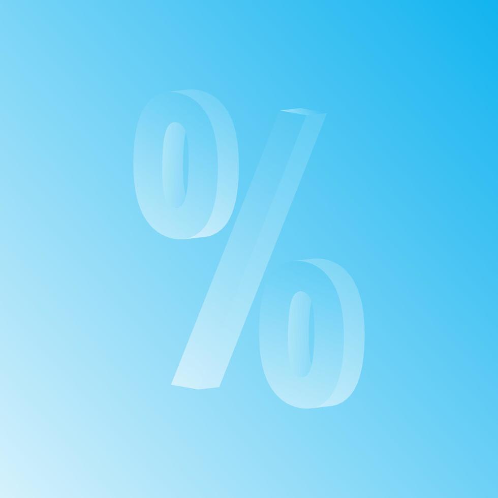 Percent Mark 3D Vector