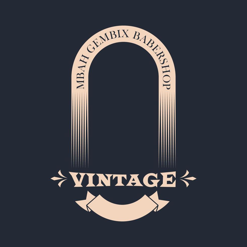 Vintage logo for the barbershop vector