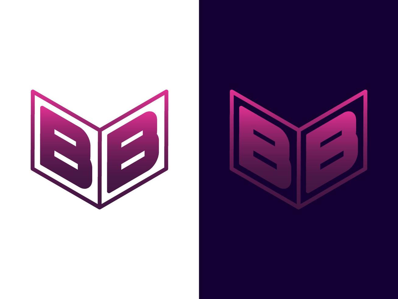 Initial letter BB minimalist and modern 3D logo design vector