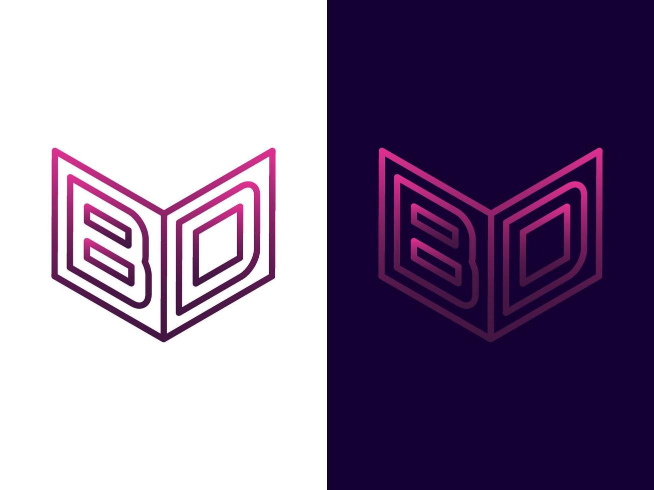 Initial Letter Minimalist And Modern 3d Logo Design Vector Art At Vecteezy