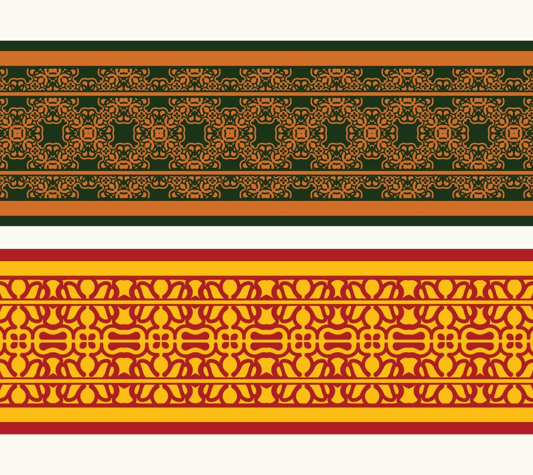 Henna banner border design template vector