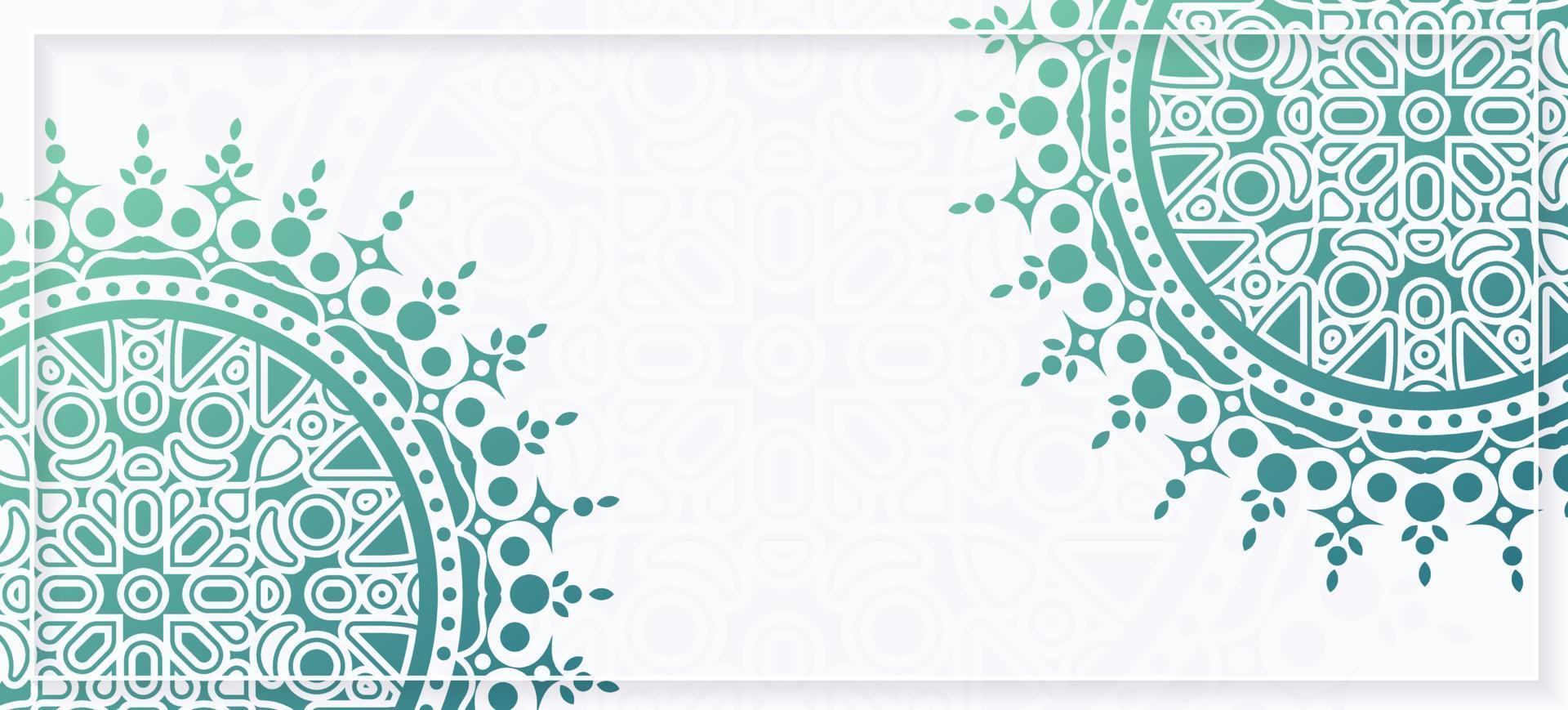 Gradient colored mandala background template vector