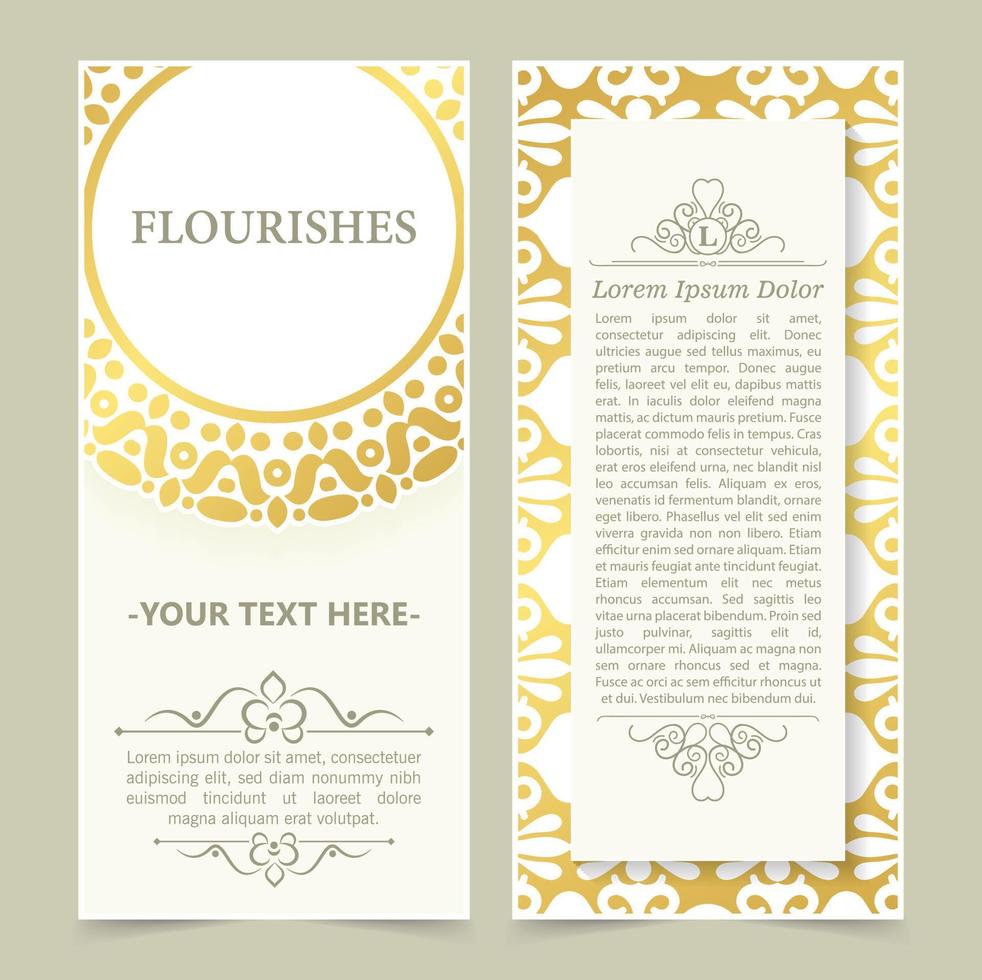 elegant white mandala greeting card with ornament pattern design vector