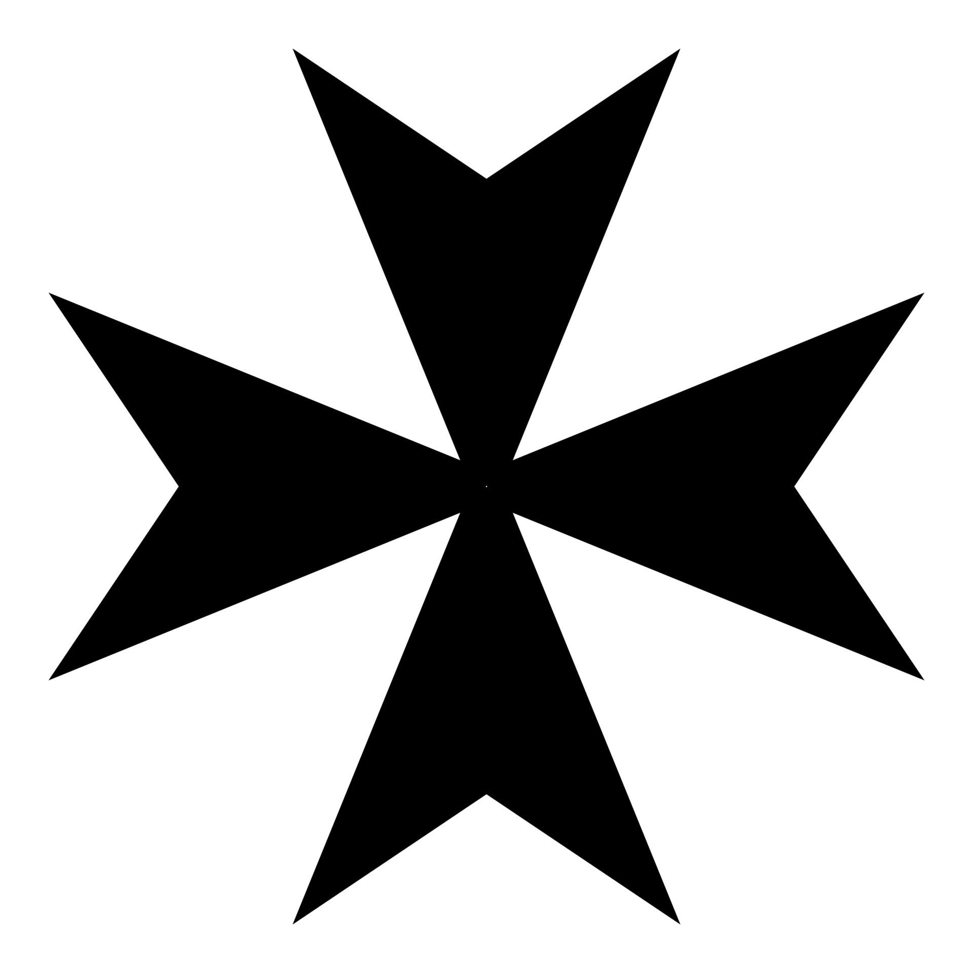 Maltese cross icon black color illustration flat style simple image ...