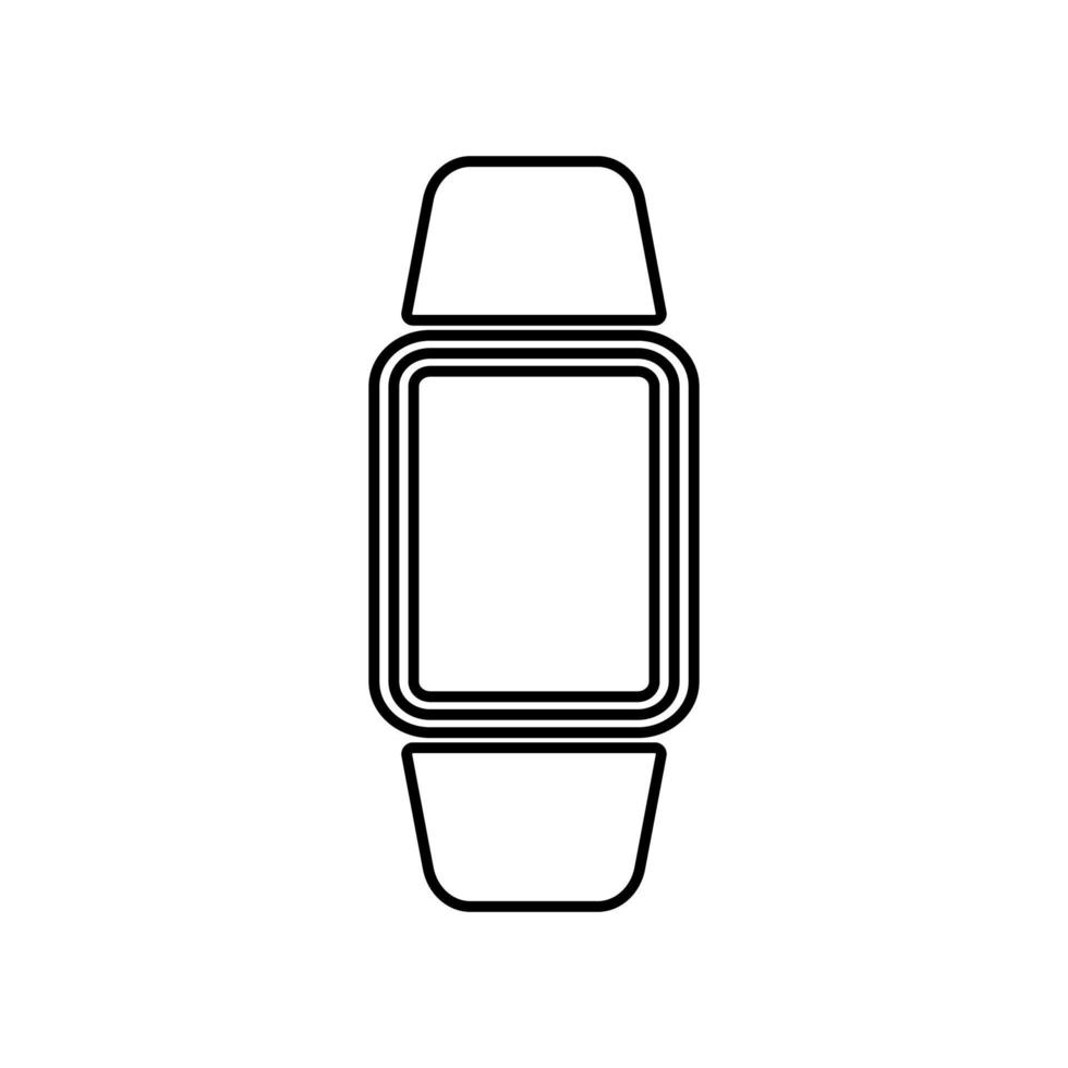 Digital hand clock black color icon . vector
