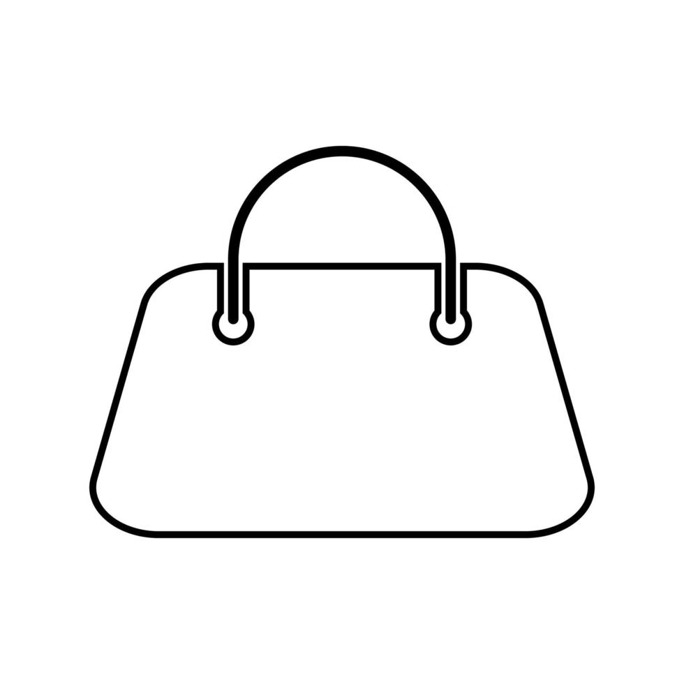 bolso de mujer icono de color negro. vector