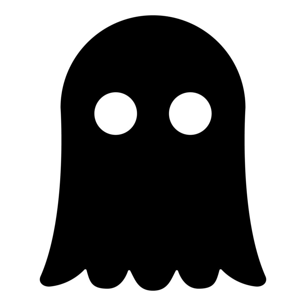 Ghost icon black color illustration flat style simple image vector