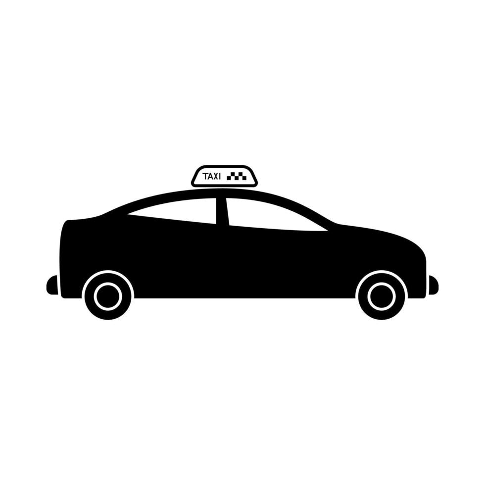 Taxi it is black icon . vector