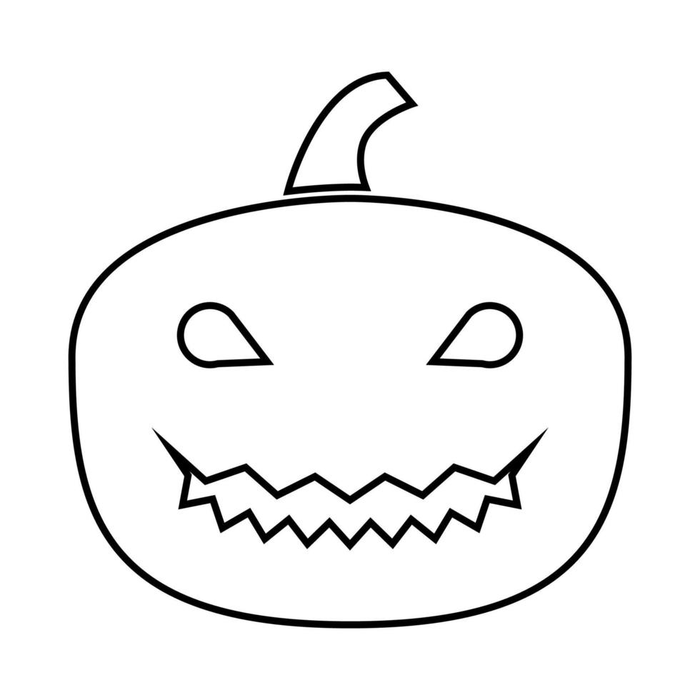 Horror pumpkin it is black icon . vector