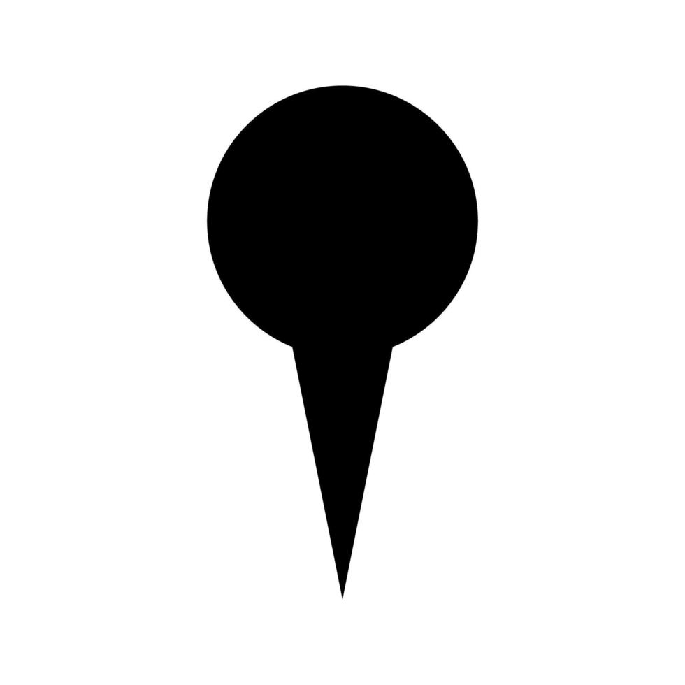 Location indicator or pin it is black icon . vector