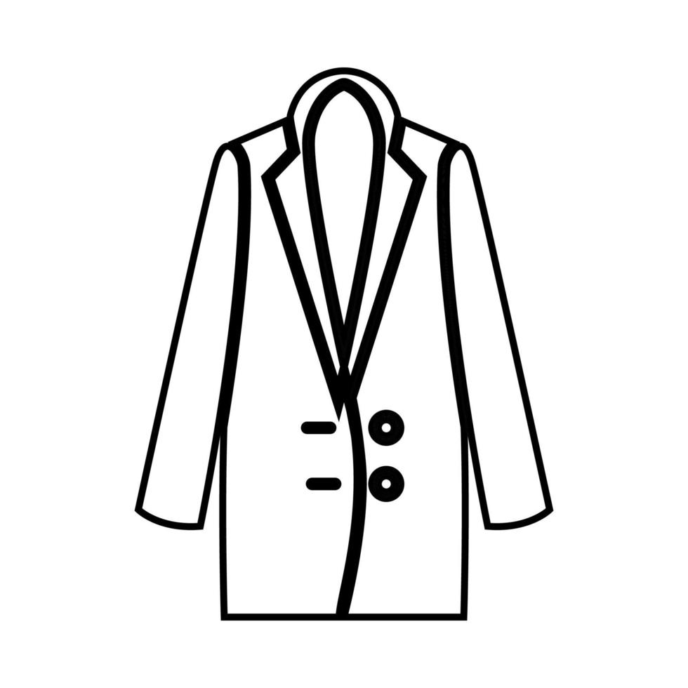 Woman overcoat it is black icon . vector