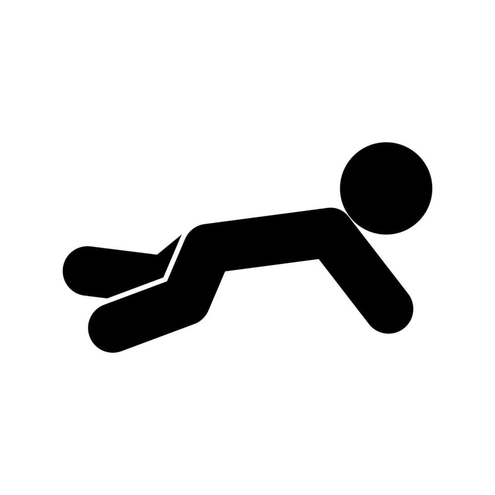 Crawling baby black color icon . vector