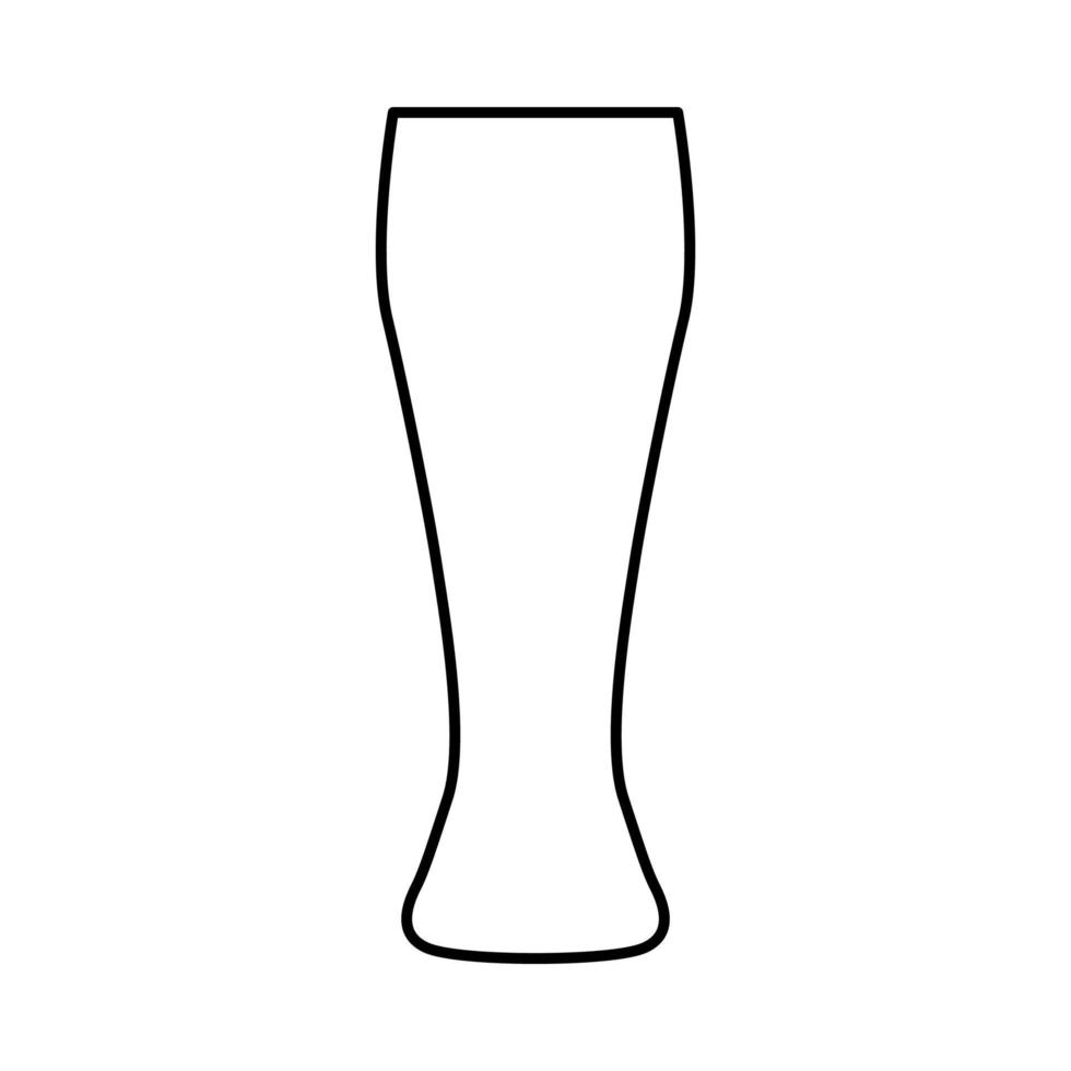 Beer glass black color icon . vector