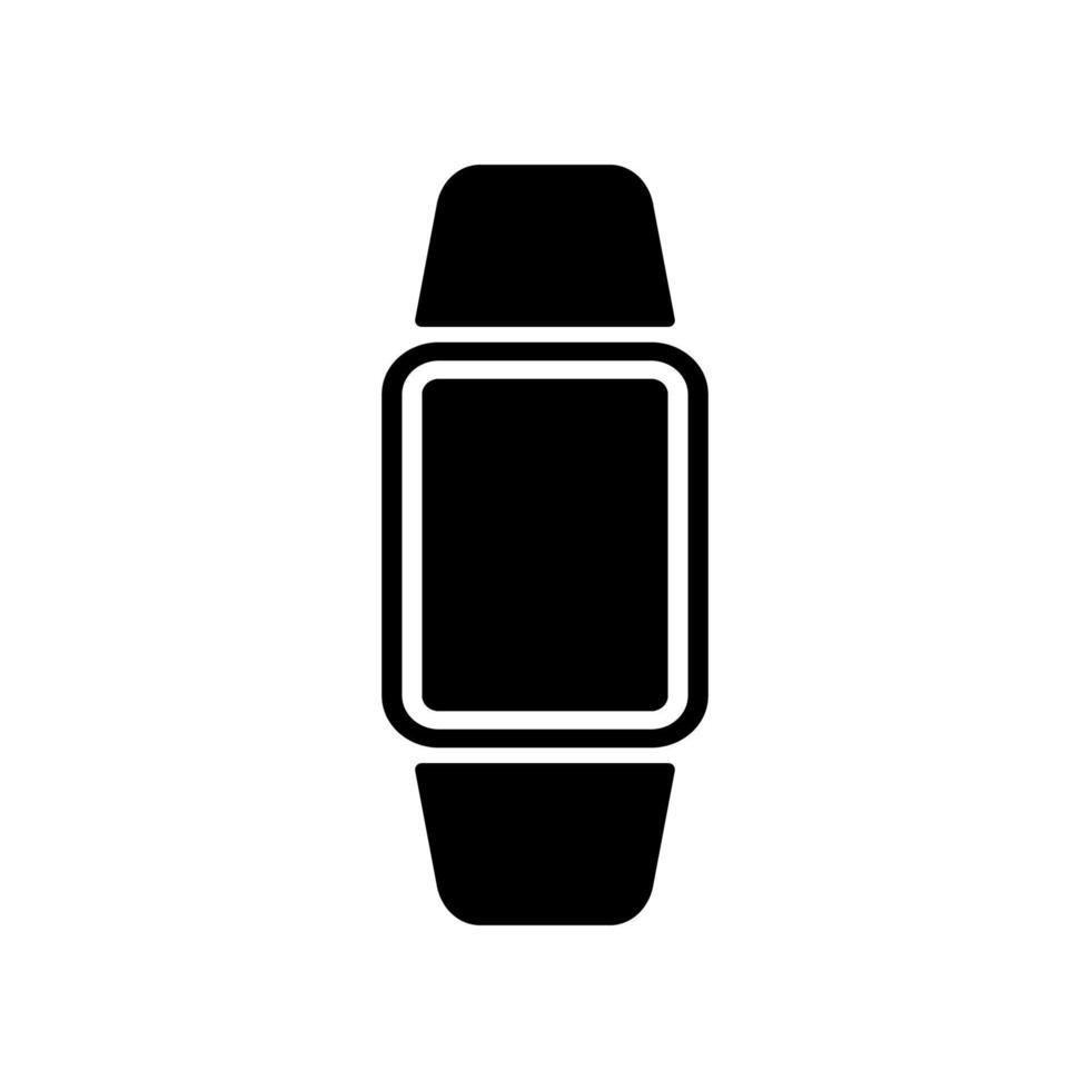 Digital hand clock black color icon . vector