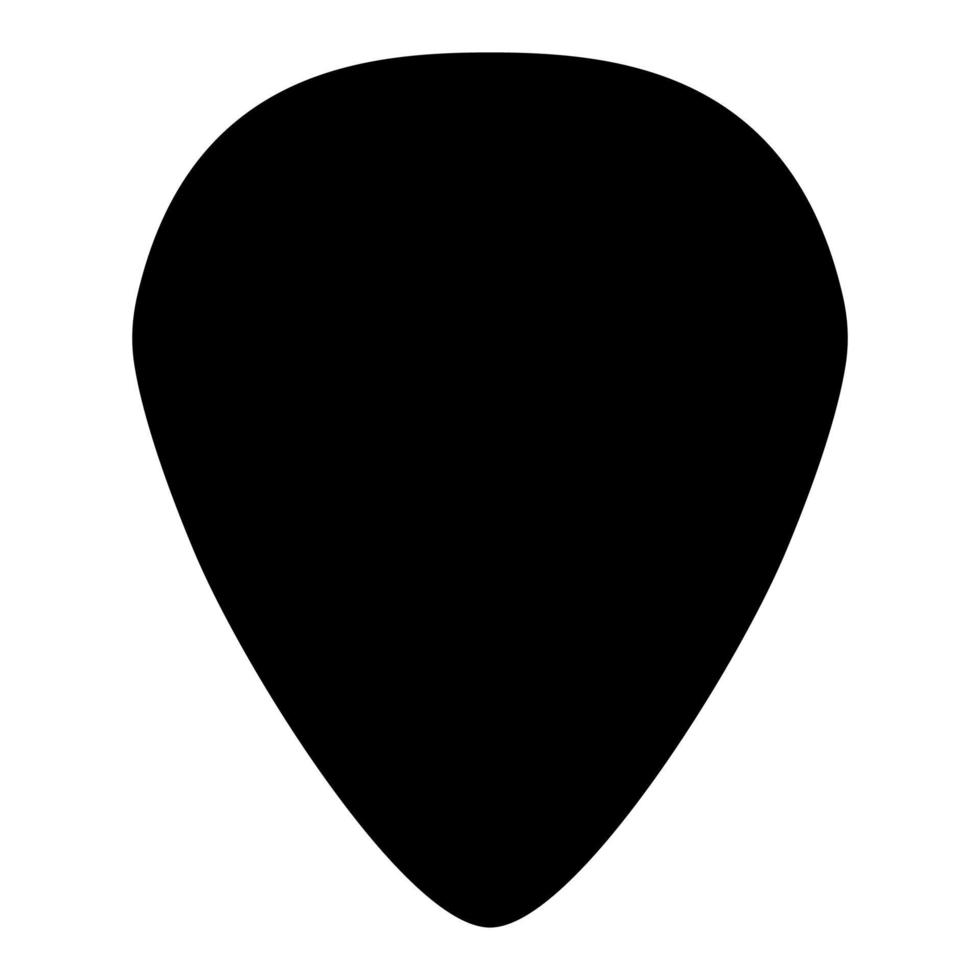 Mediator for guitar black color icon . vector