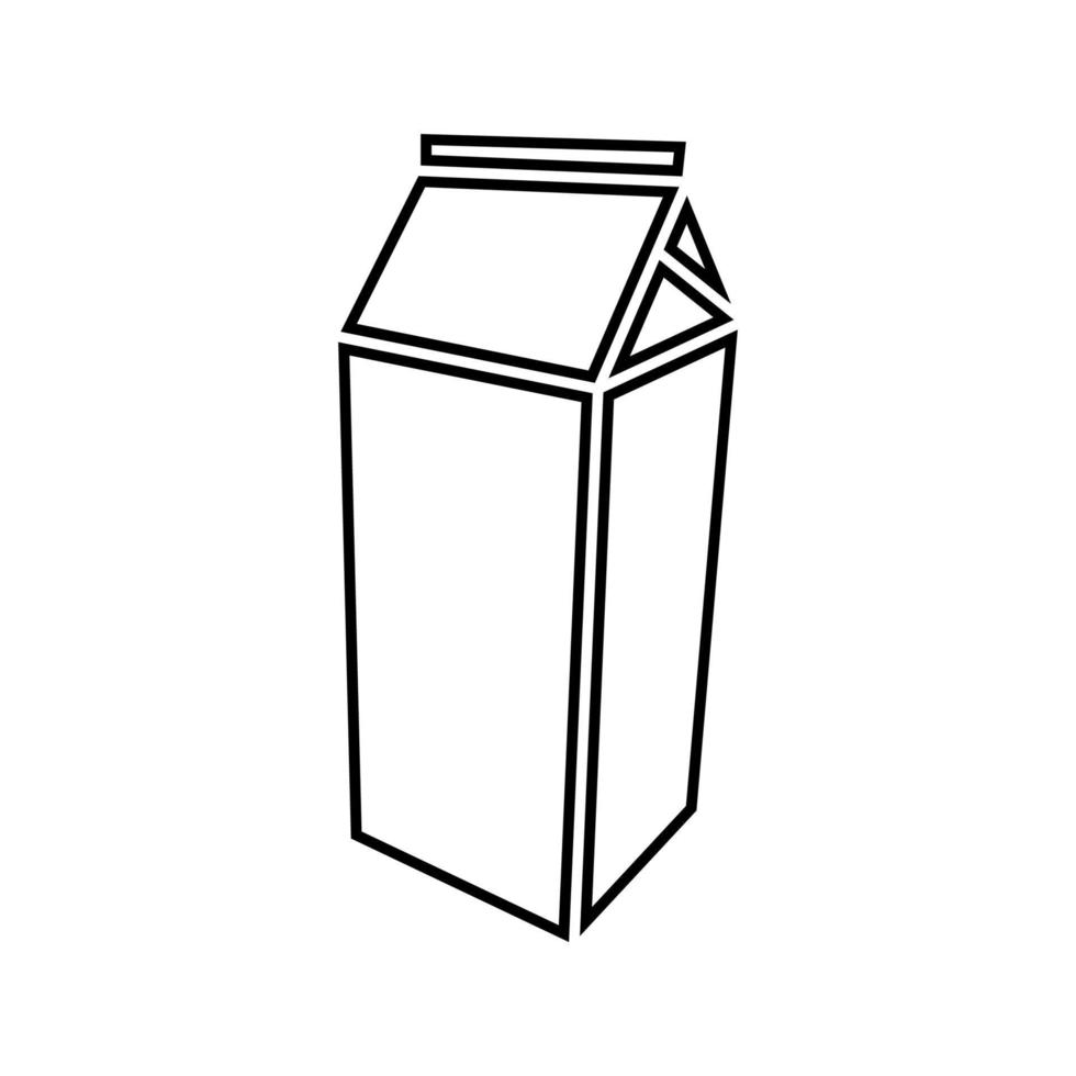 Package for milk black color icon . vector