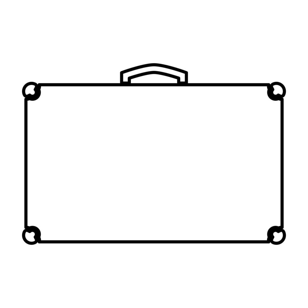 Suitcase black color icon . vector