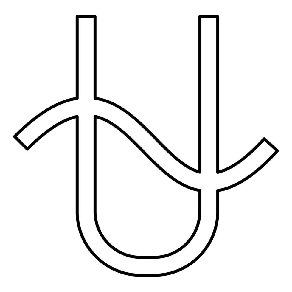 símbolo de ophiucus icono del zodiaco ilustración de color negro estilo plano imagen simple vector