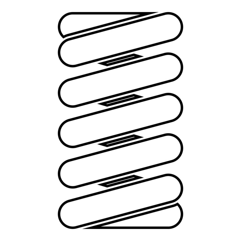 Spring coil icon black color illustration flat style simple image vector