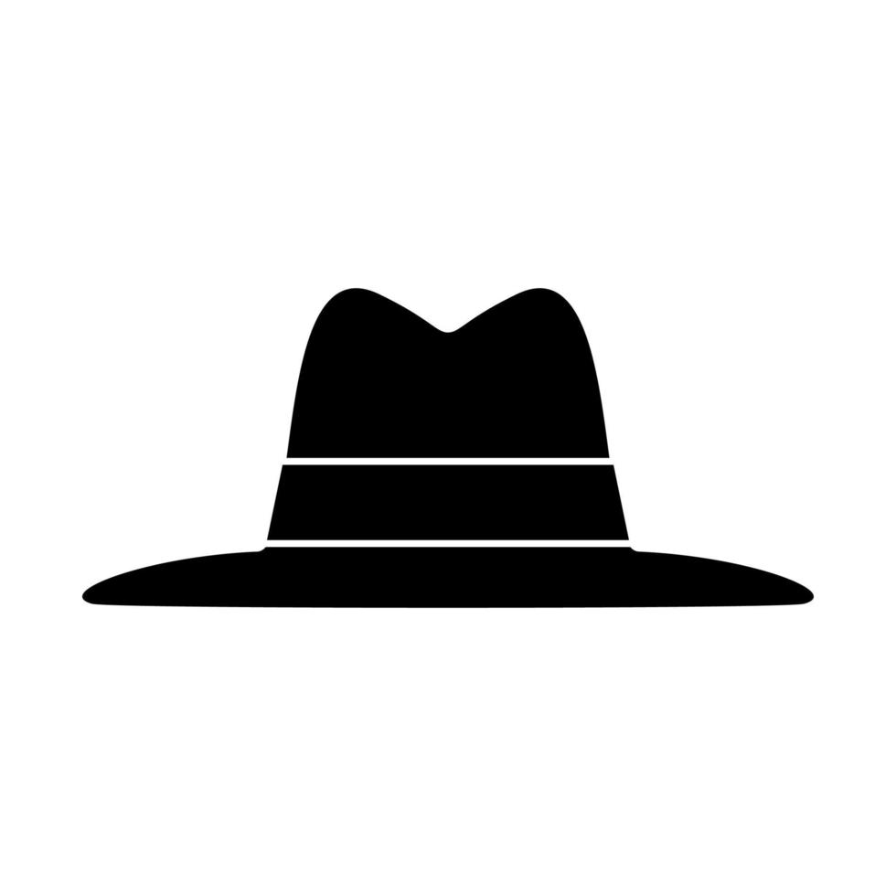 Hat it is black icon . vector