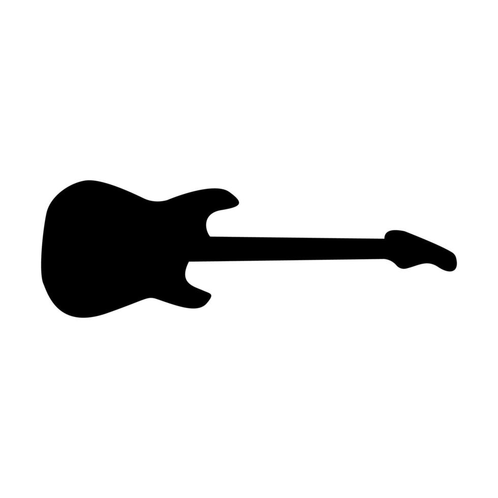 guitarra eléctrica es icono negro. vector