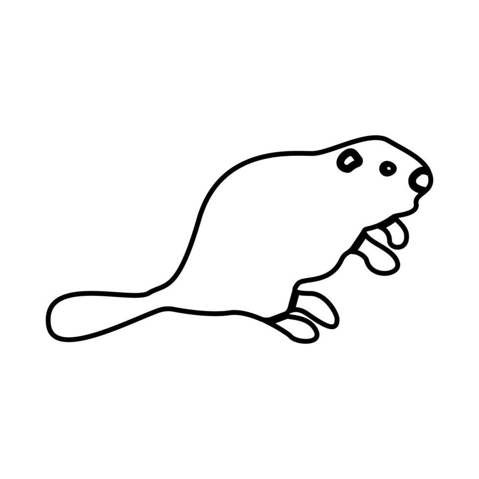 Beaver it is black icon . vector