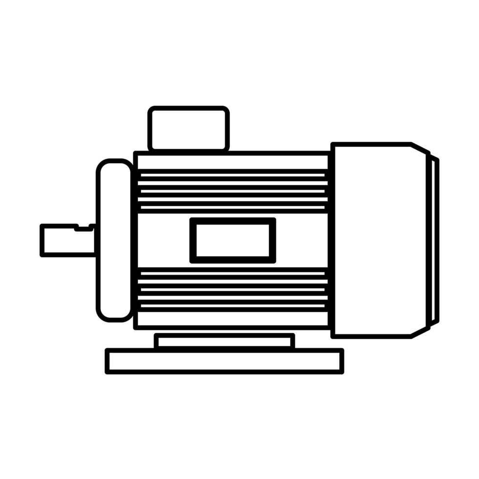 Electric motor black color icon . vector