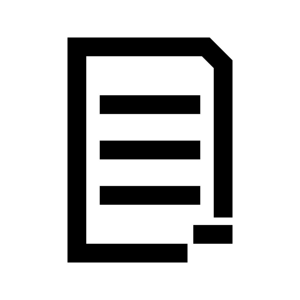 Document sheet substract it is black icon . vector