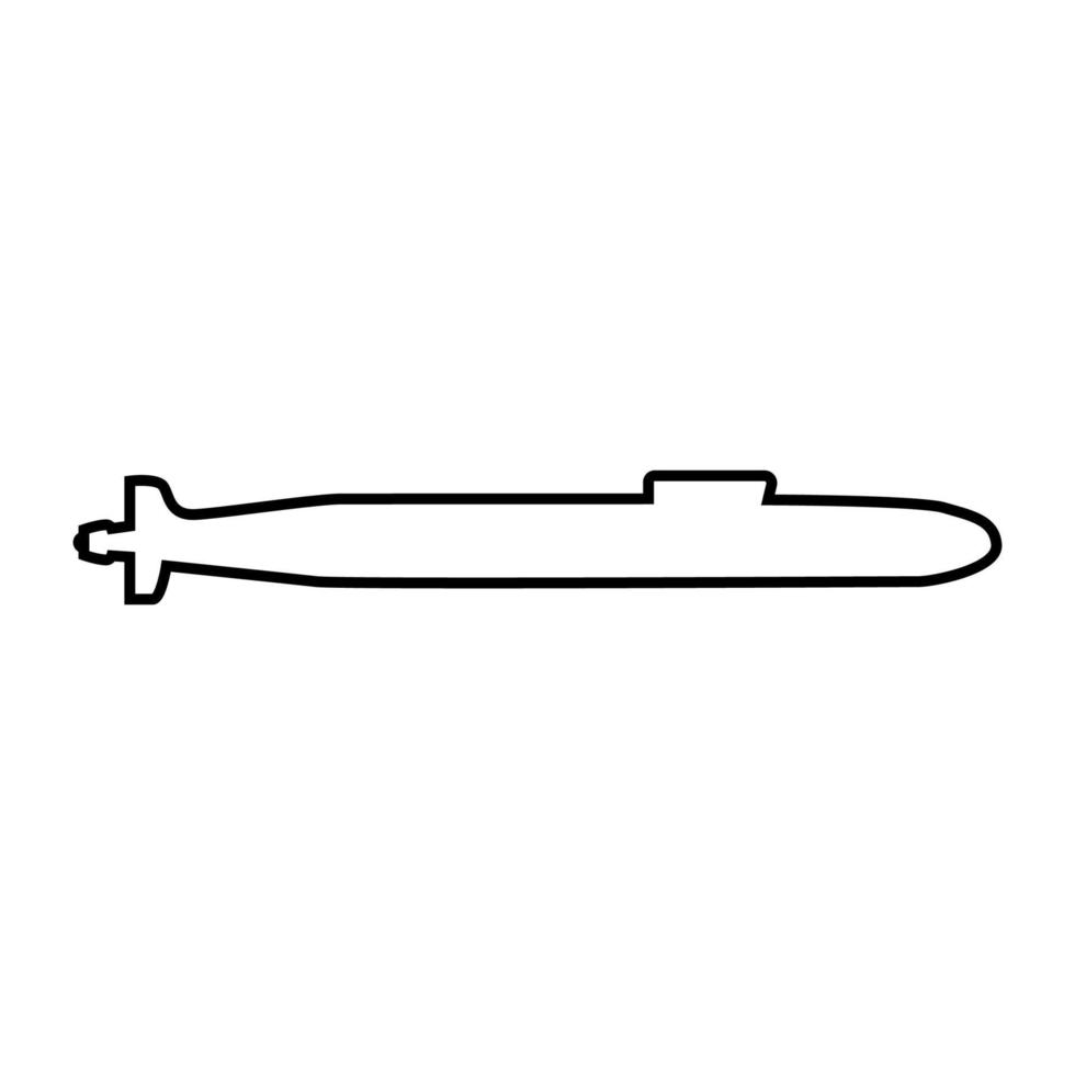 Submarine black color icon . vector