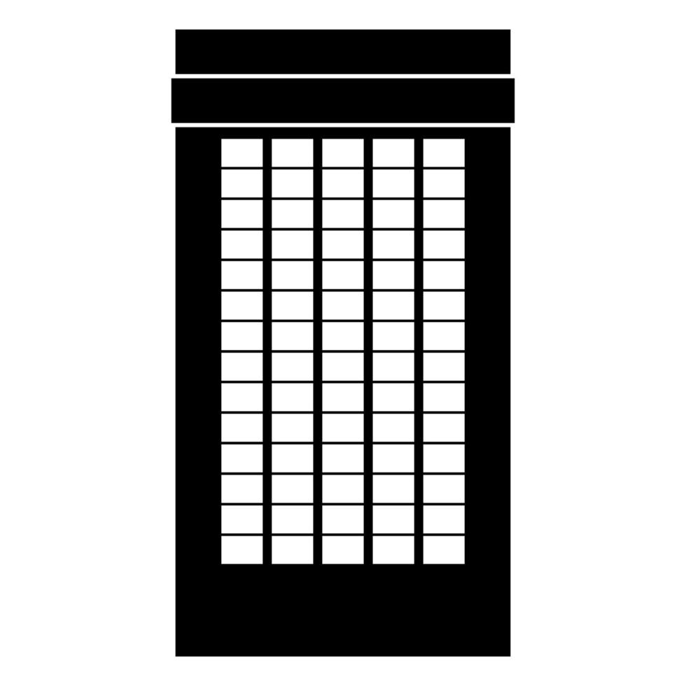 Building black color icon . vector