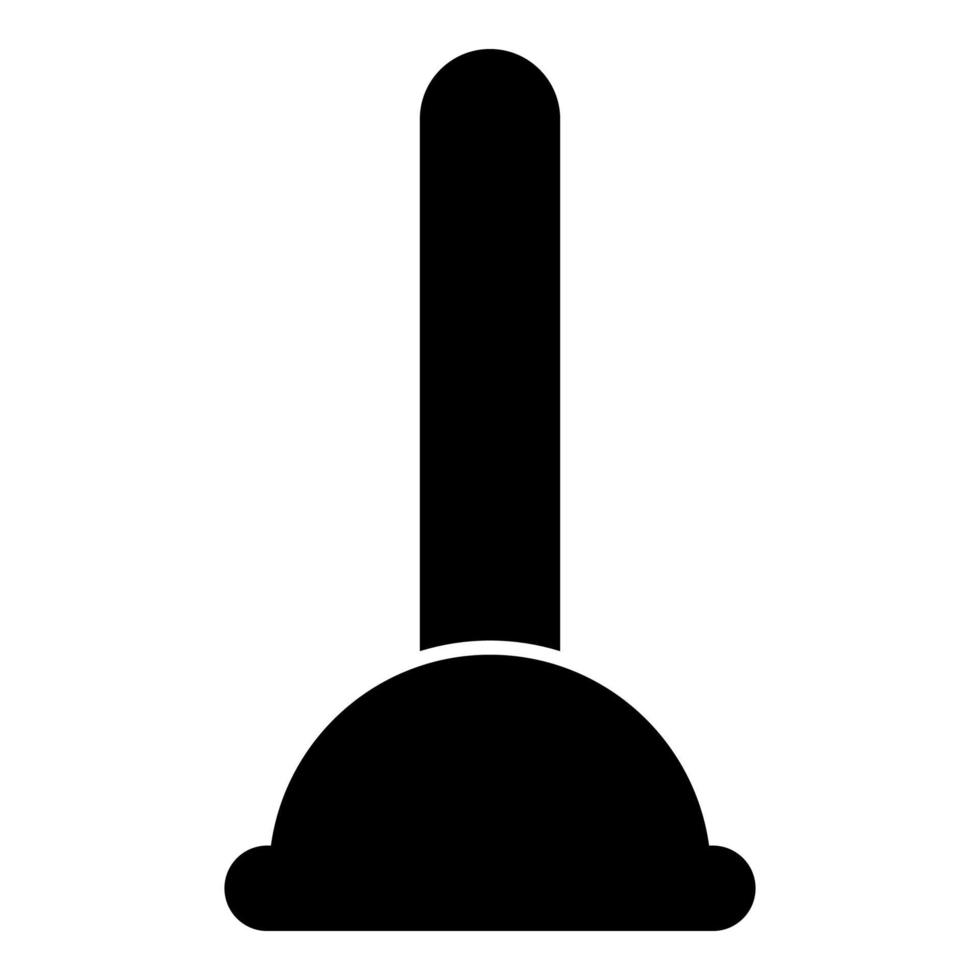 Toilet plunger sanitary tools household cleaning icon black color illustration flat style simple image vector