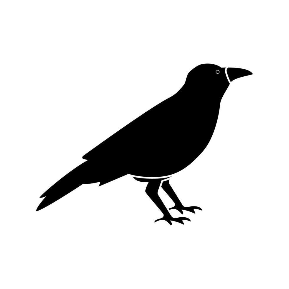 Crow it is black icon . vector