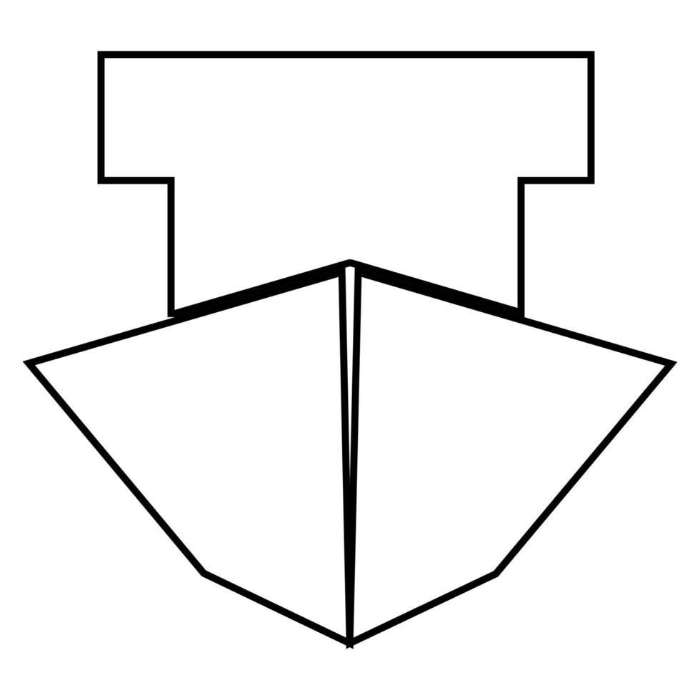 Ship it is black icon . vector