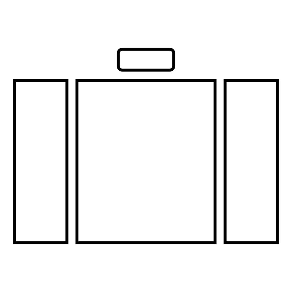 icono de maleta ilustración de color negro estilo plano imagen simple vector
