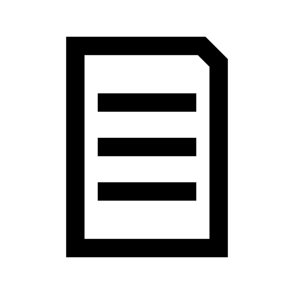 Document sheet it is black icon . vector