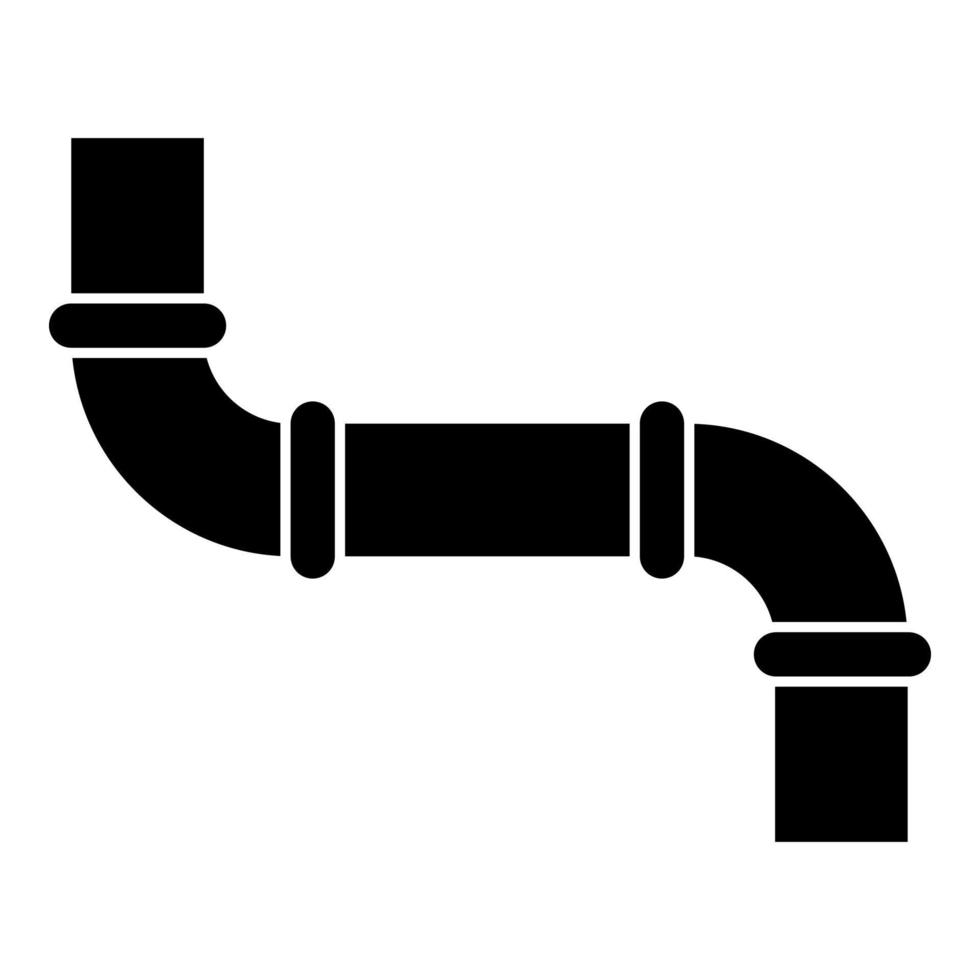 Pipe icon black color illustration flat style simple image vector