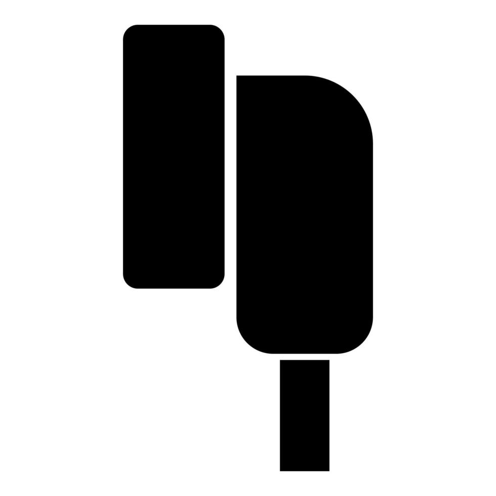 eearphone enchufe icono color negro ilustración estilo plano simple imagen vector