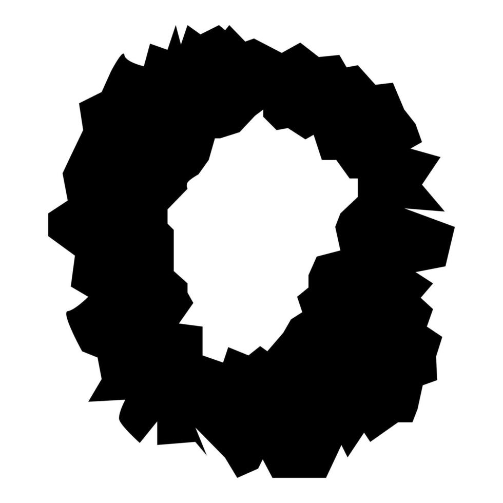 Hole in the surface icon black color illustration flat style simple image vector