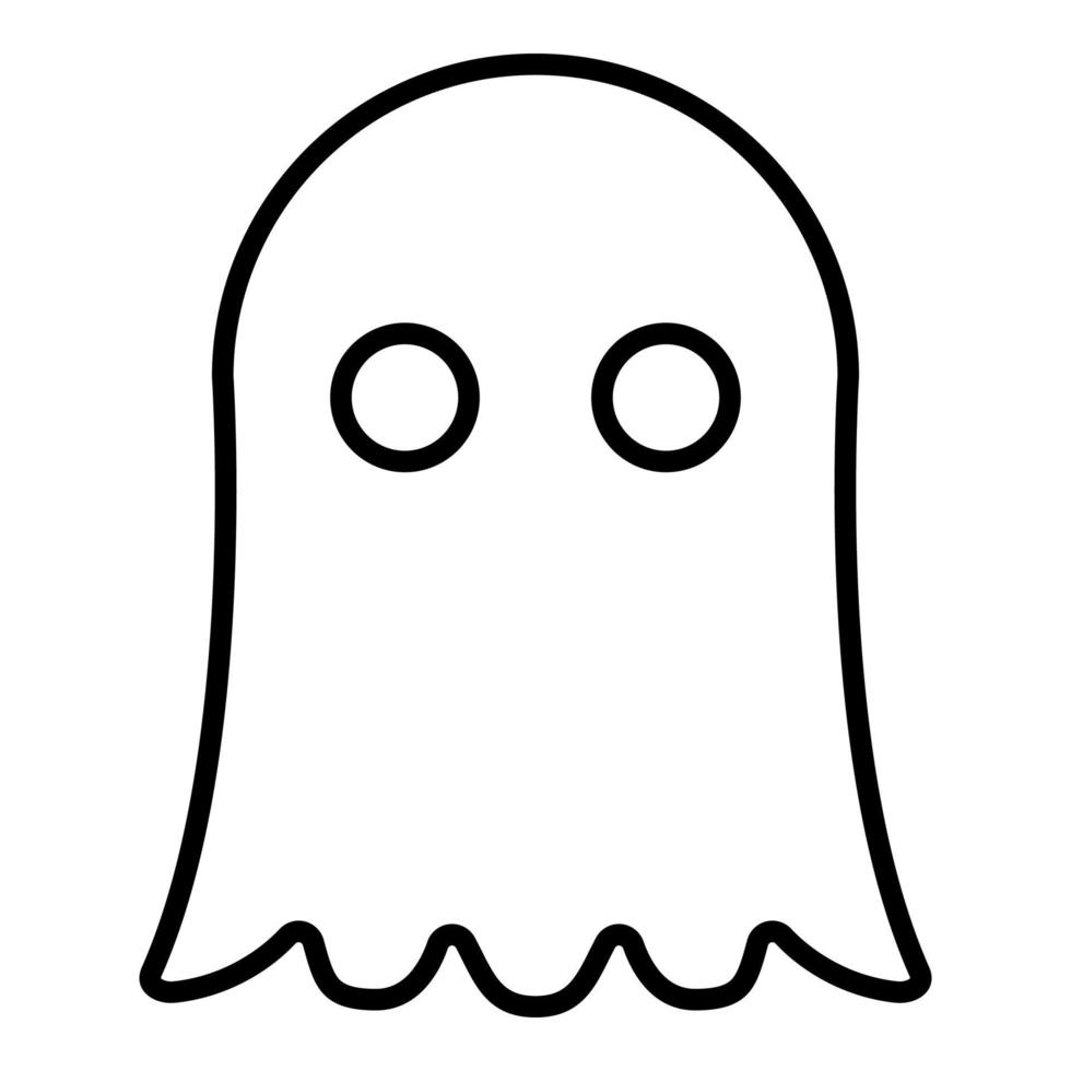 Ghost icon black color illustration flat style simple image vector