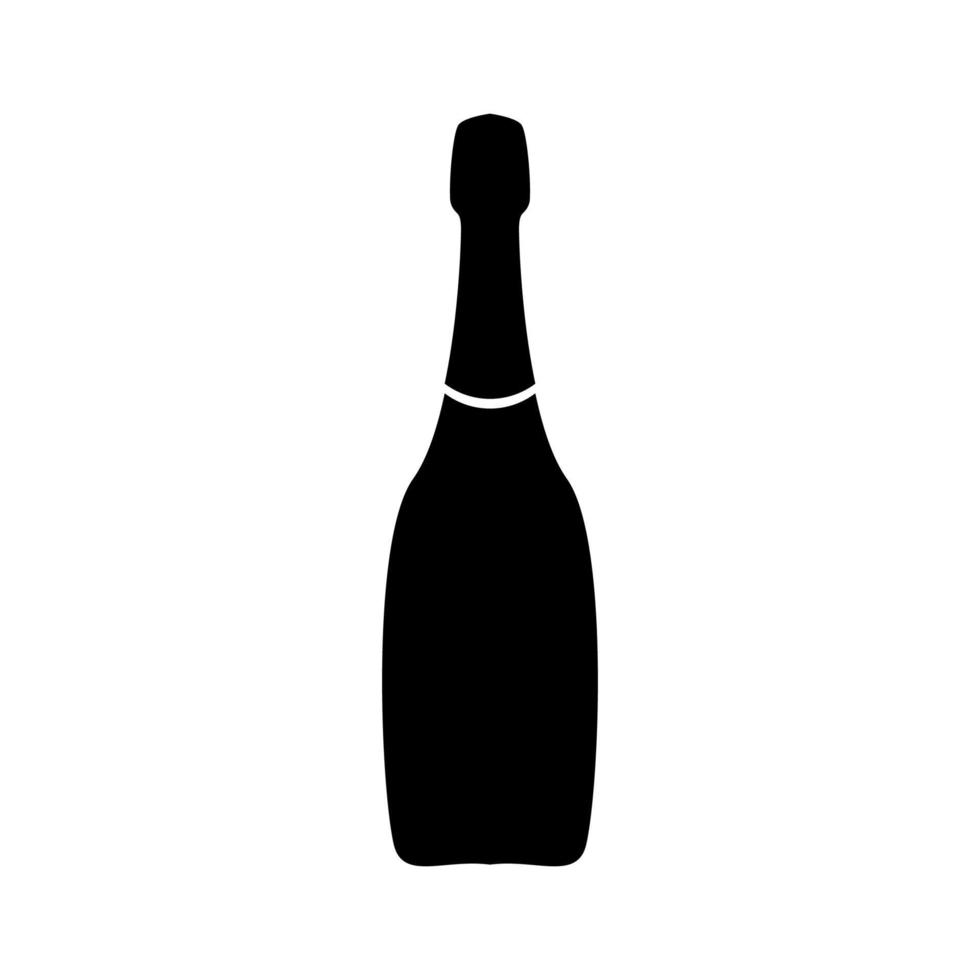 champán es icono negro. vector