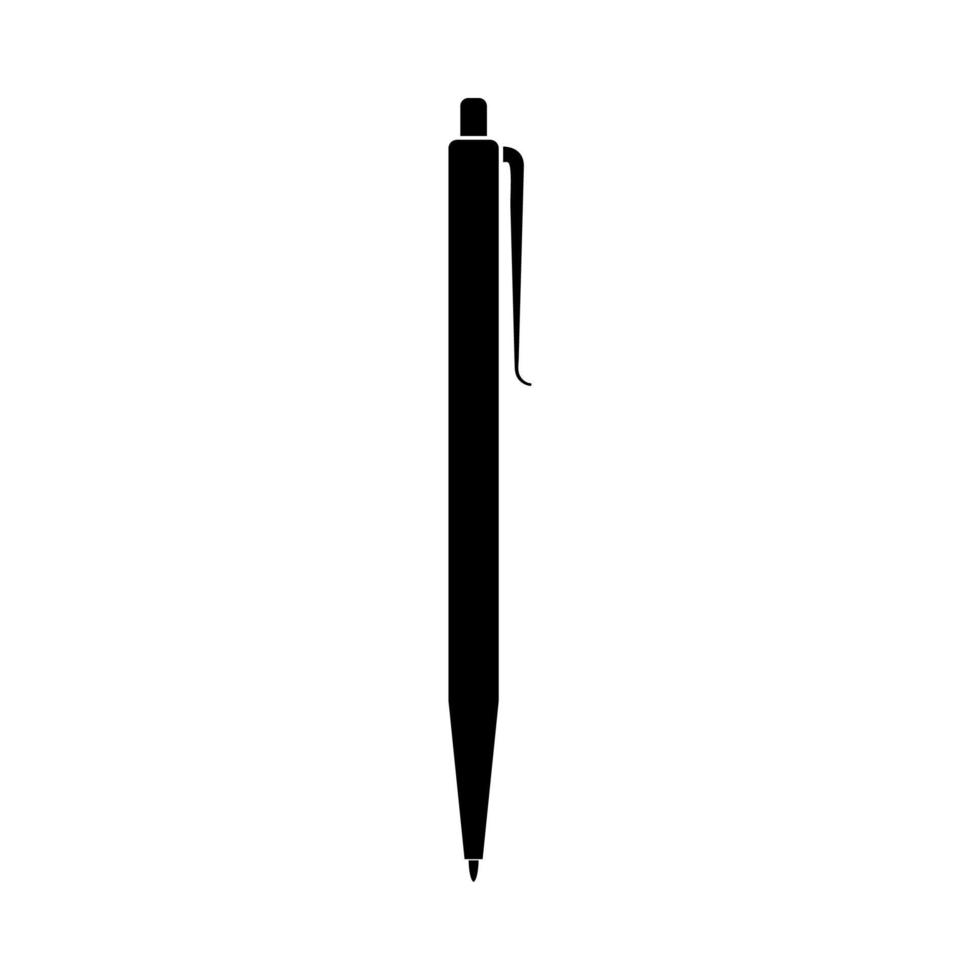 pluma es icono negro. vector