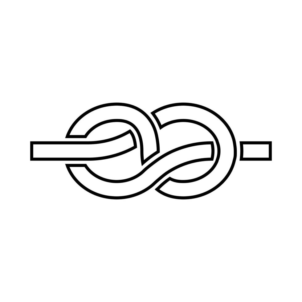 Knot it is black icon . vector