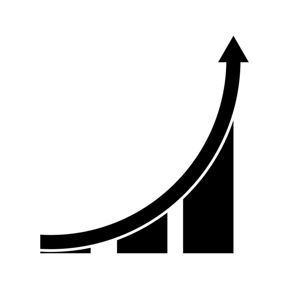 Graph black color icon . vector