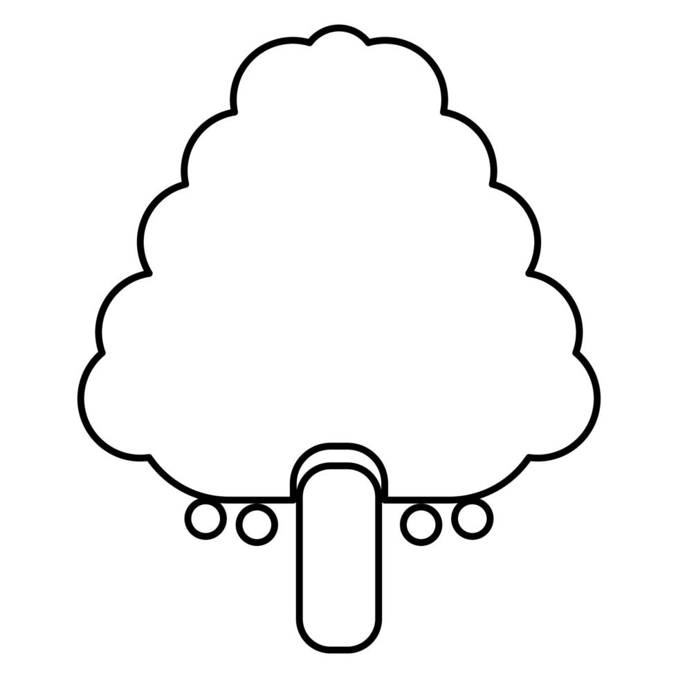 Fruit tree black color icon . vector