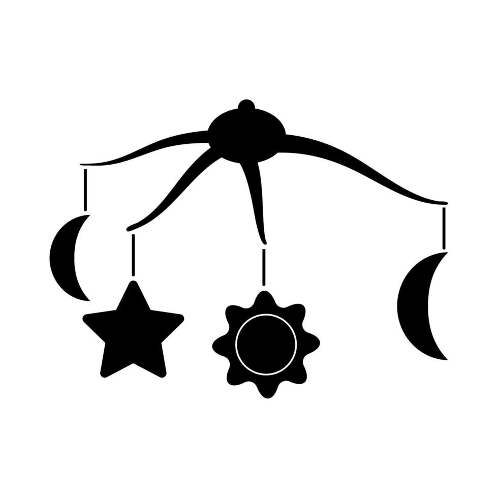 360 degrees rotating hanging rattles baby icon . vector