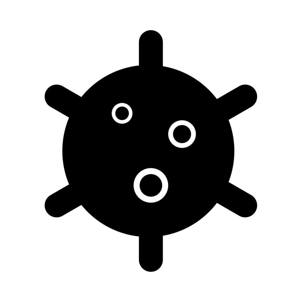 virus es un icono negro. vector